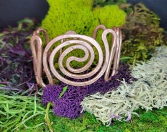 Yin Yang Cuff Bracelet: Celtic Boho Jewelry,Copper Jewelry