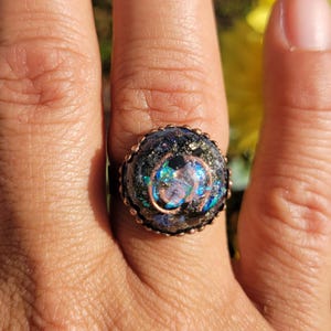 Orgonite, Copper Ring,Orgonite,Holistic Healing,Crystals,Ring For Her,Mothers Day, Gift,Ying Yang,Meditation, EMF Buster,Boho,Orgone Ring,