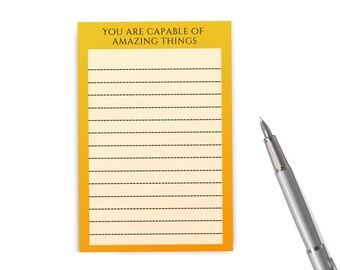 Inspirational Quote Notepad - Memo Pad - Write Notes - Messages  - To Do List | Encouragement Positive Affirmations - Motivational Gift Idea