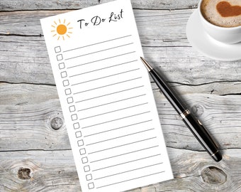 Sunshine Notepad To-Do List with Tear-Off Lined Pages | 4.25” x 8.5” | Stay Organized - Jot Notes and Plan Day | Sunshine Bright New Day