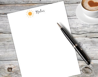 Sunshine Notepad Tear-Off Pages | 6.75” x 8.5” | Write Notes, Memos, Draw or Doodle | Bright New Day