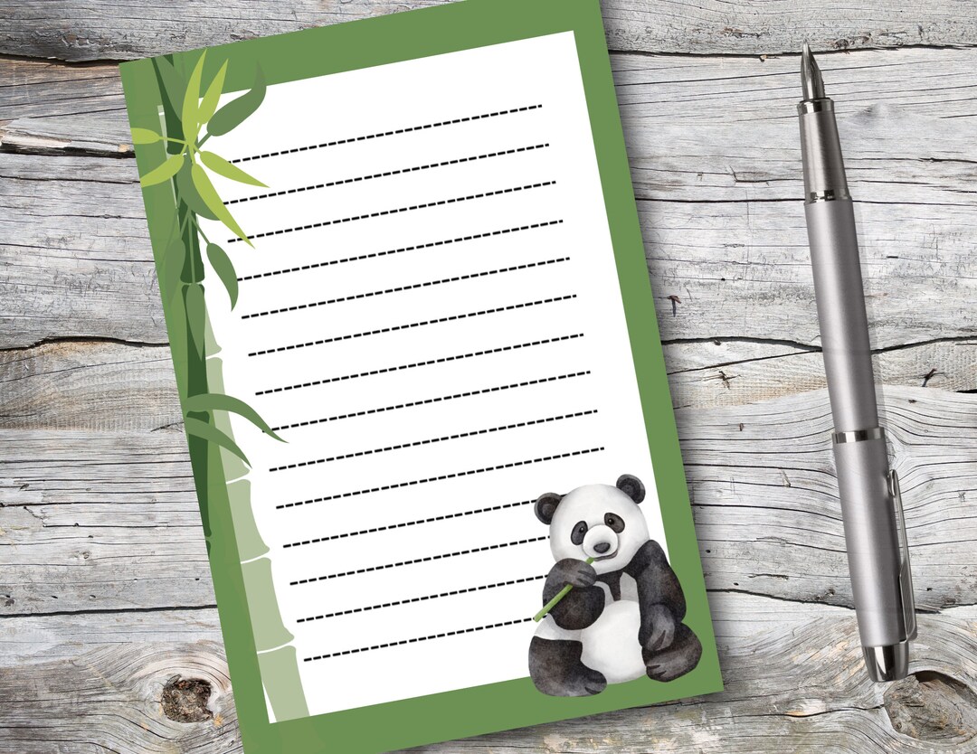 Panda Notepad With Lines and Tear-away Pages Memo Pad to Write Notes ...