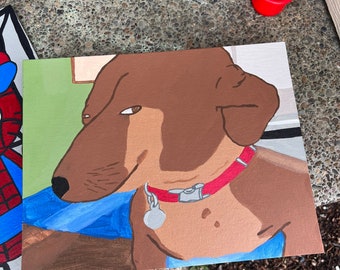 Dog meme painting