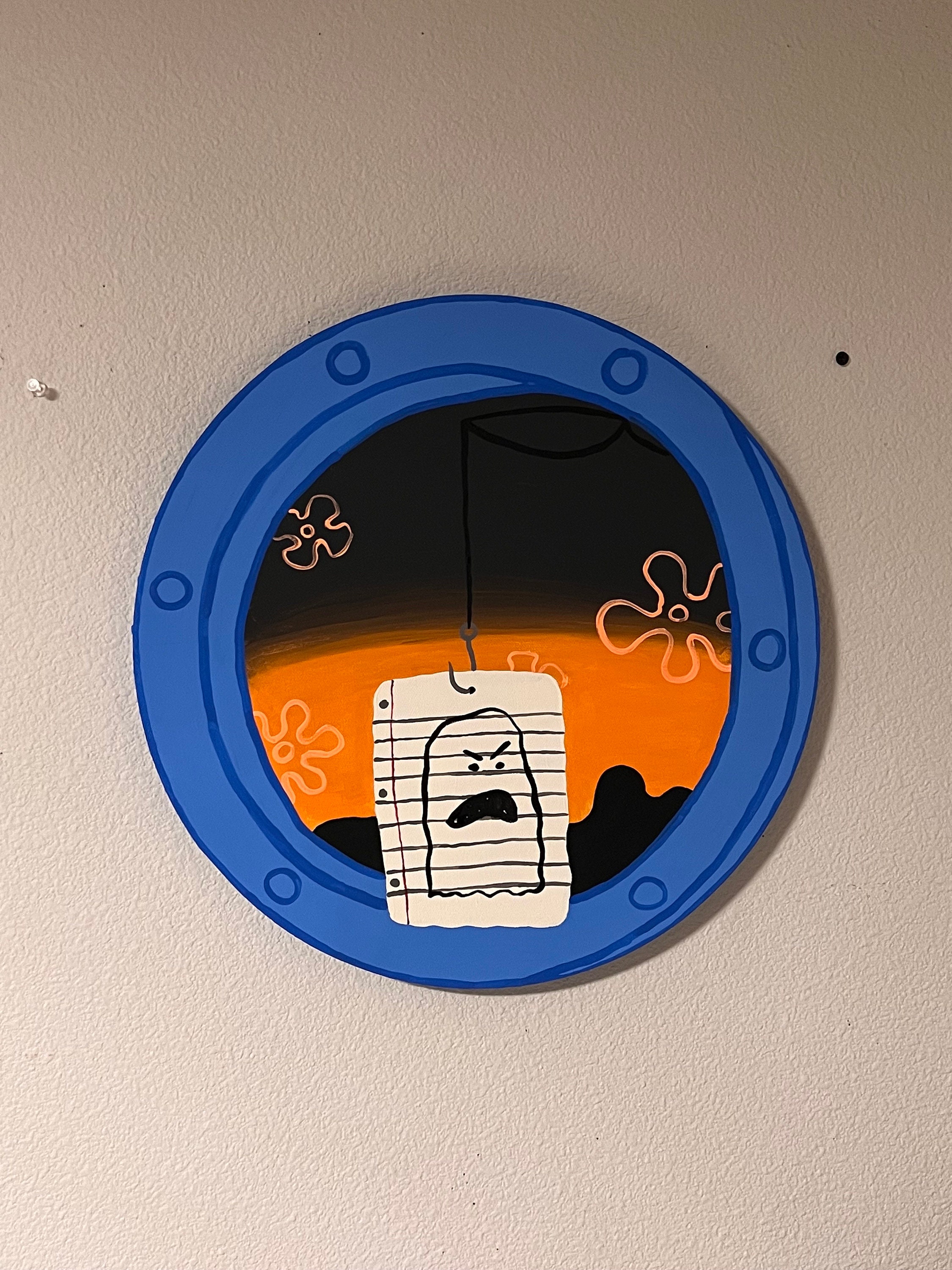 Spongebob Fishing Hook Window Painting - Etsy