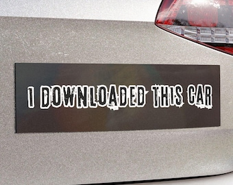 I Downloaded This Car | Car Bumper Magnet | Funny Meme, Gen Z, Magnetic Car Accessory, Car Decal | Quality Weatherproof Vinyl Car Magnet