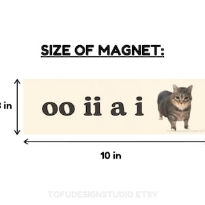 oo ii a i | Cat Meme Car Bumper Magnet OR Sticker | Cute Silly Spinning Cat Meme, Funny Kitty Car Accessory, | Magnetic Car Vinyl Decal image 6
