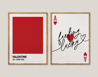 duet szczęściarzy | modne nowoczesne dekoracje ścienne do domu | estetyczny prezent walentynkowy dla niej | studioEmaré | drukowana sztuka ścienna