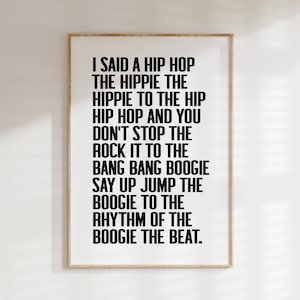 Letras de raperos deleitosos / Cita de canción de hip hop impresa / StudioEmaré / Arte mural imprimible