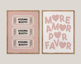 more amor por favor duo | modne, urocze dekoracje ścienne do domu | estetyczny prezent walentynkowy dla niej | studioEmaré | pobieranie cyfrowe