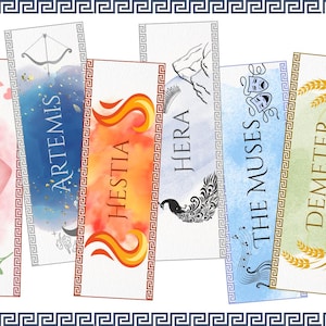 Greek Mythology Bookmarks - Goddesses - Digital Download
