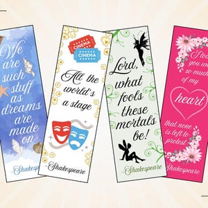 Shakespearean Comedy Bookmarks - Digital Download
