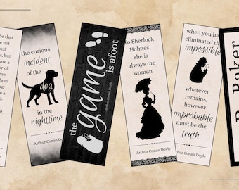 Sherlock Holmes Bookmarks - Digital Download