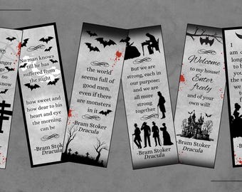Dracula Bookmarks - Digital Download