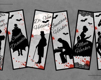 Dracula Character Bookmarks - Digital Download