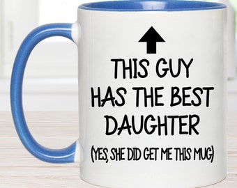 Taza divertida del día del padre, regalo divertido del día del padre, taza divertida del papá, taza de la mejor hija, taza del mejor hermano, regalo divertido para papá, taza divertida del padrastro,