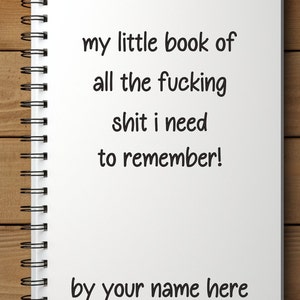 Personalised funny notebook, Funny Notebook, Funny Gift, Gift For Friends, Gifts For Her, gift for bestie, Swearing Gift, Secret Santa Gift image 2