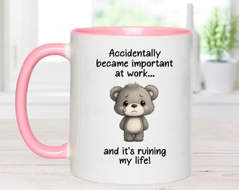 Taza divertida "Importante en el trabajo", regalo de oficina, regalo para colega, mejor amiga del trabajo, taza divertida de oficina para mamá del trabajo, amigo secreto