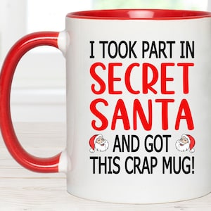 secret santa gift. secret santa funny mug, secret santa, xmas, funny office gift, wrokmate secret samta, office secret santa, xmas work gift
