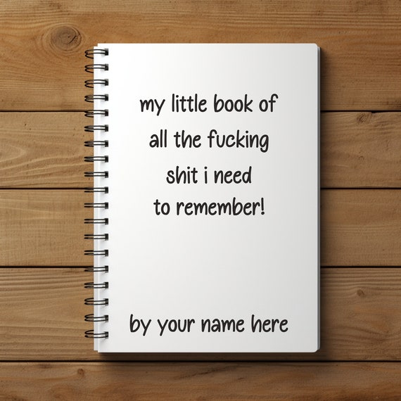 Personalised funny notebook, Funny Notebook, Funny Gift, Gift For Friends, Gifts For Her, gift for bestie, Swearing Gift, Secret Santa Gift