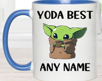 Personalised Baby Yoda mug, Funny coffee mug, star wars gift, Mandalorian, present for colleague, office mugs, Star Wars mug, Yoda funny mug