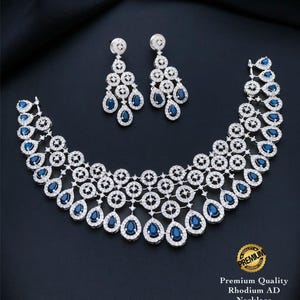 American Diamond necklace /American Diamond/CZ Stones Necklace Set/Elegant/Unique Jewelry/Indian/Bollywood Jewelry / Indian Wedding / Bridal