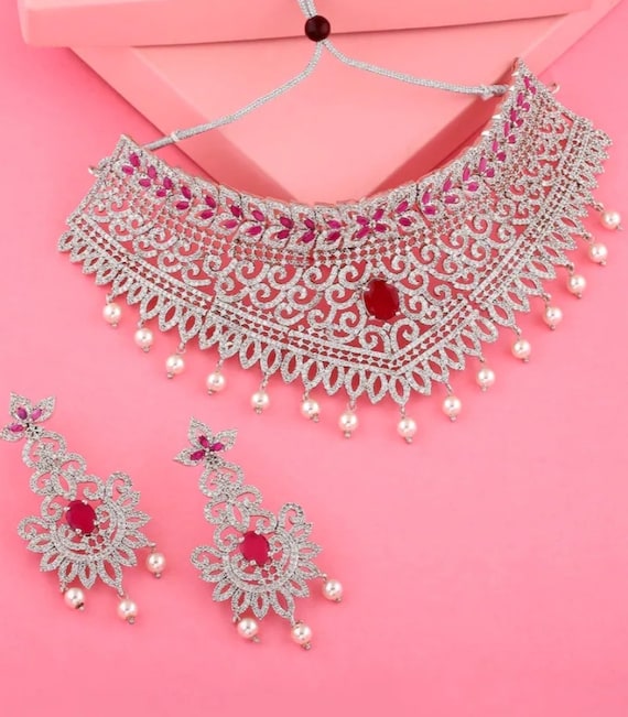 Necklace Set Diamond Jewellery Australia Sukkhi Trendy Gold Plated