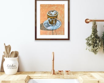 Latte Art Poster: Kaffee Poster mit Herz Motiv