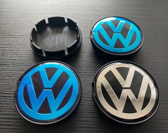 Set van 4 wielnaafdoppen voor VW, chroom, buitendiameter 55/65/70 mm