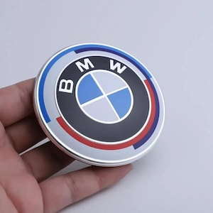 Lot de 4 Cache Moyeu BMW 56mm Jante Centre De Roue Enjoliveur Logo Edition 50E Anniversaire Auto Clipser NEUF image 5