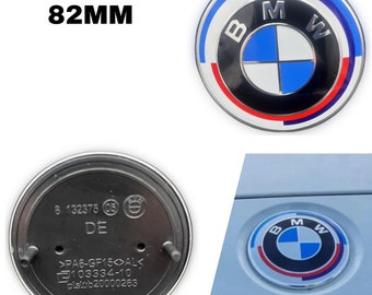 Badge Badge BMW Hood 82mm or Trunk 82mm logo 50th Anniversary emblem - Badge Sold with 2 fixing eyelets