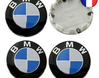 4 Cache Moyeu 56mm/60mm/68mm Logo BMW Jante Centre De Roue Enjoliveur Auto Clipser