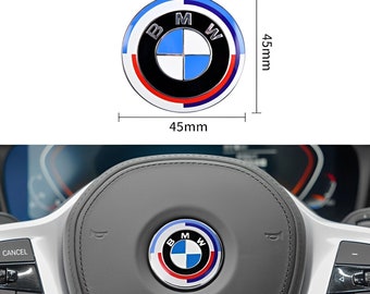 Insigne logo Volant BMW Emblème 45mm 50E anniversaire adhésif