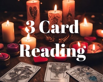 Lectura intuitiva de tarot de 3 cartas, información y orientación