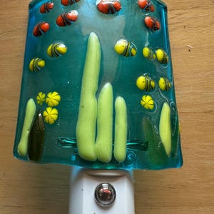 Nightlight fused glass night light LED