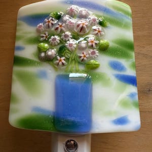 Nightlight fused glass night light LED