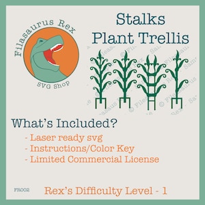 Stalks Plant Trellis set SVG File for laser cutting