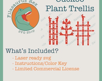Cuckoo Plant Trellis set SVG File for laser cutting