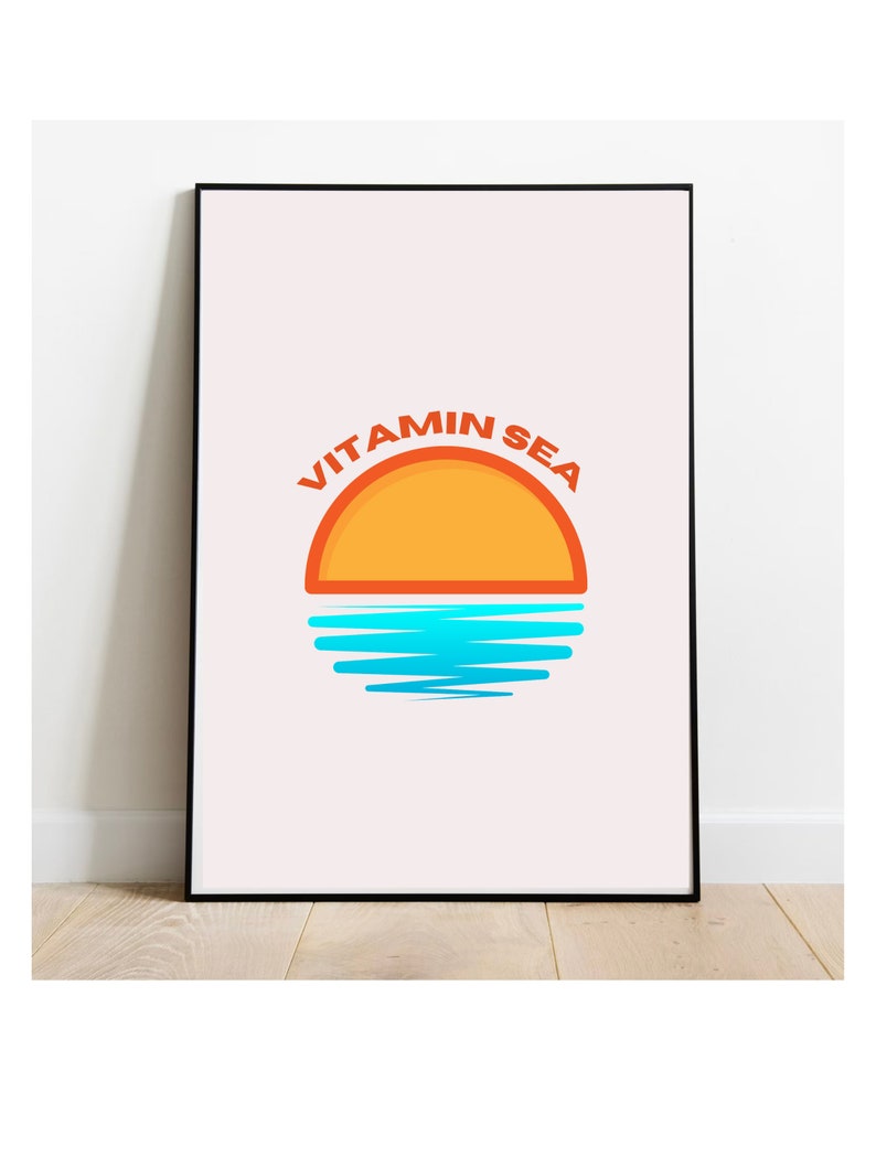 Vitamin Sea Beach Surf Wall Art Digital Print I Surf Poster Surf Wall