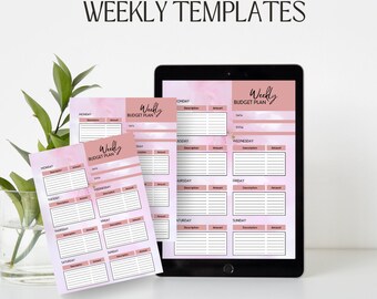 Wochenplaner Druckbare Seite | Wochenplaner zum Ausdrucken | Minimaler Wochenplan | Weekly Organizer Journal| Wöchentliche Agenda