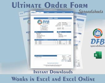 Anpassbare Bestelltabelle in Excel Automatisierte Ausgabe mit Berechnungen und Druckvorlage Order Tracker Professional Order