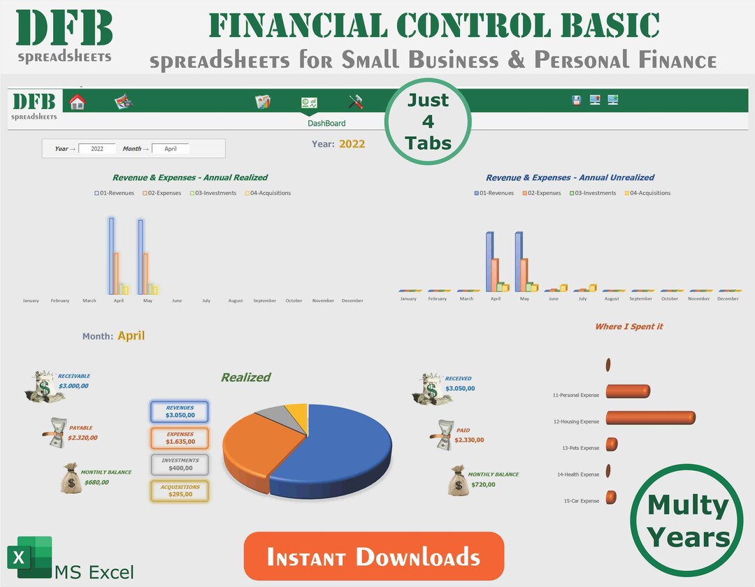 Monthly Budget Planner Excel Spreadsheet Template Budget Spreadsheet ...