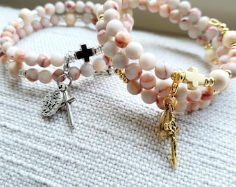 Saint Veronica | Stainless Steel | Silver & Gold Options | Rosary Bracelet
