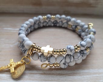 Saint Mother Teresa of Calcutta | Gold Plated Stainless Steel | Modern Rosary Bracelet | Handcrafted