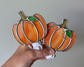 Stained Glass Pumpkin Night Light