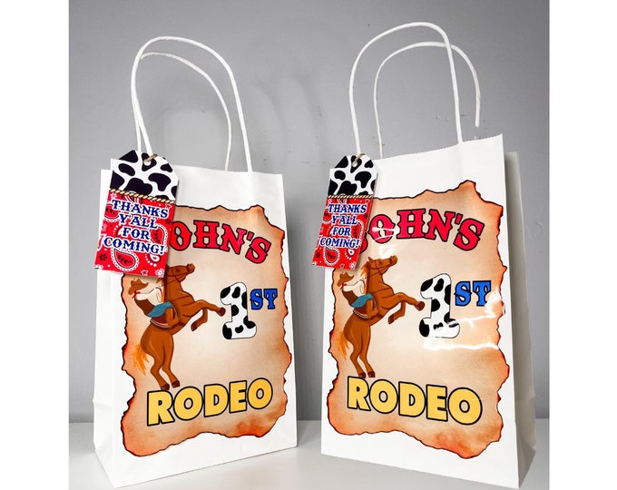 My First Rodeo Favor Bags | First Rodeo Gift Bags | First Rodeo Treat ...