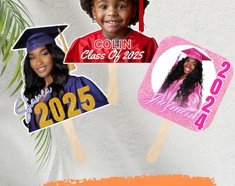 Ventaglio personalizzato con foto di laurea/Ventaglio personalizzato per laurea/Ventaglio a paletta per laurea/Ventaglio con volto/Bomboniera per festa di laurea/Ventaglio per laurea