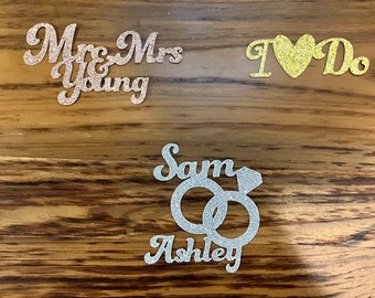 Personalized Wedding Table Confetti | Engagement table confetti | Custom Confetti | Wedding Decorations | Engagement Decorations