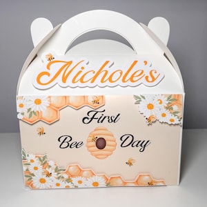 First Bee Day Favor Boxes| Happy To Bee One Decor  | Bee Birthday Decor| Bee BabyShower Decorations | Little Honey Bee