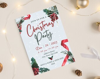 Digital Mistletoe Invitation
