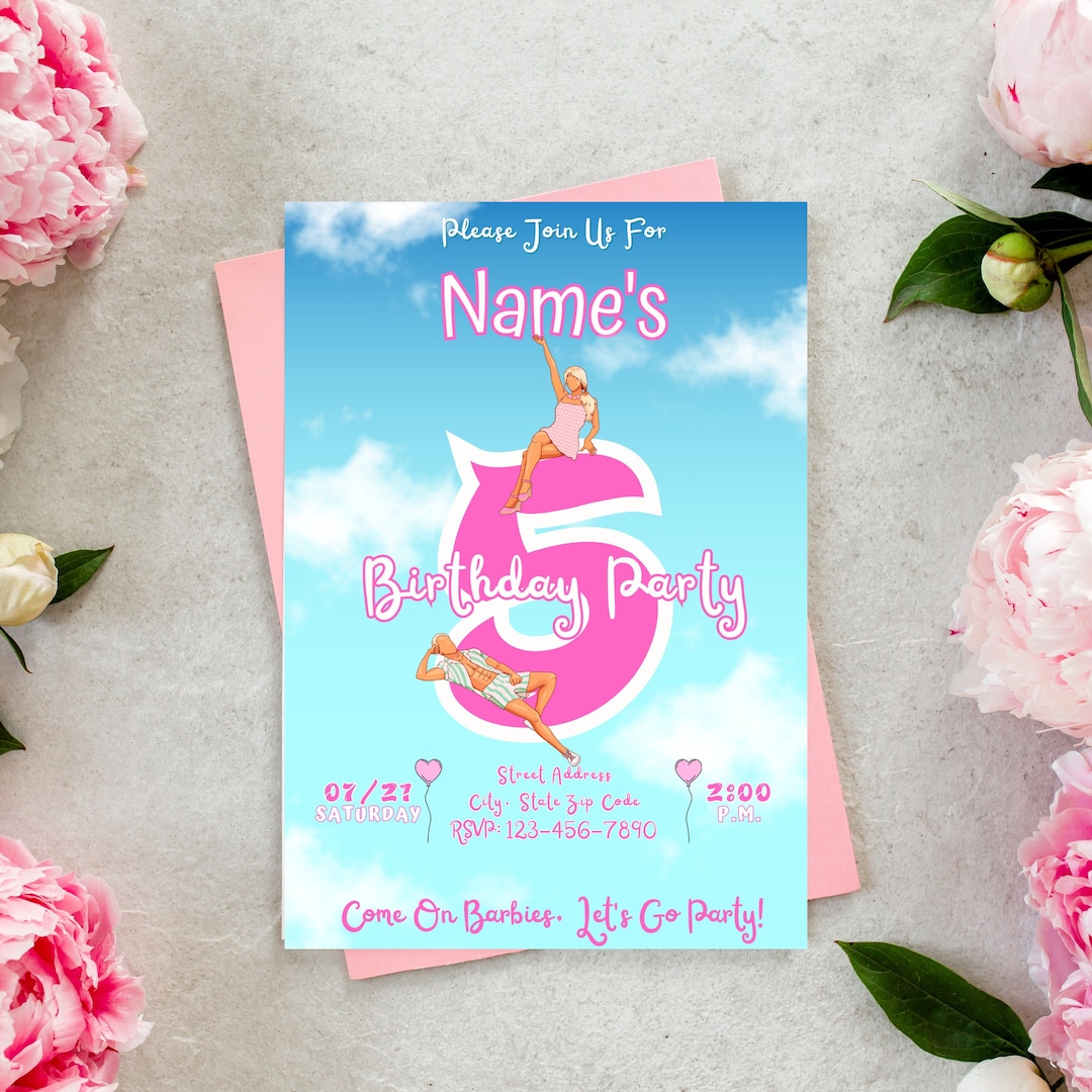 Barbie & Ken Birthday Invitation - Etsy